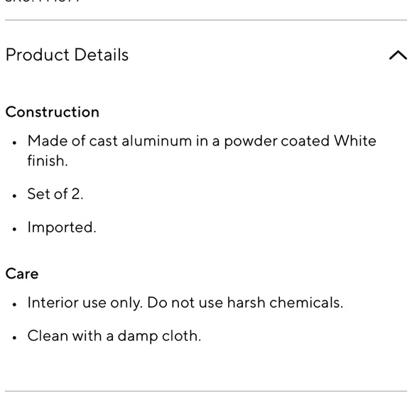 Pottery Barn Elisa Sculptures White set of 2 - Picture 6 of 7